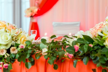 wedding decorations with a flowers and candles