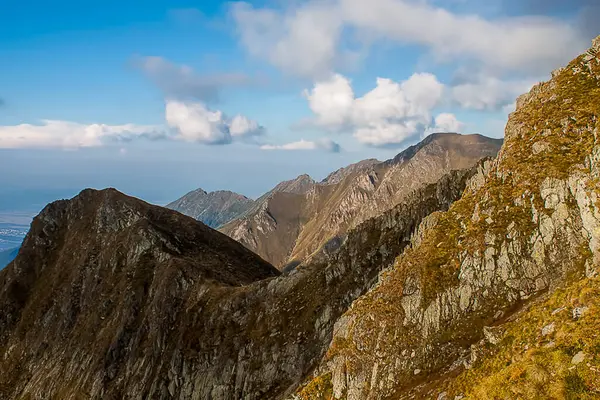 dağların yüksek tepeleri Fagaras, Romanya