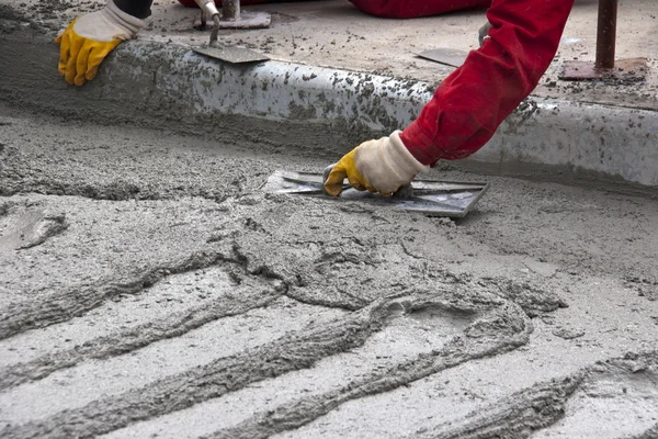 Betonování na silnici na mostě — Stock fotografie