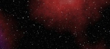 Panoramik derin uzaya arıyorum. Karanlık gece gökyüzüne yıldızlarla dolu. Uzayda Bulutsusu