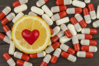 Limon vitamin c. katkı maddeleri diyet takviyeleri bir sembolü olarak.