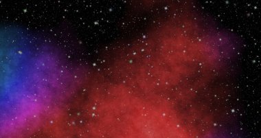 Yeni panoramik derin uzaya arıyorum. Karanlık gece gökyüzüne yıldızlarla dolu. Uzayda Bulutsusu