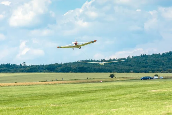 Brno Czech Republic July 2021 Small Sports Airport Medlanky Piper — Stock Photo, Image