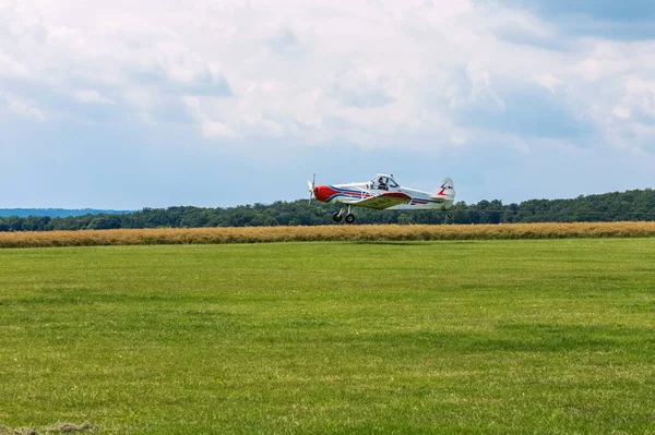 Brno Czech Republic July 2021 Piper Pawnee Aircraft Used Aeroklub — Stock Photo, Image