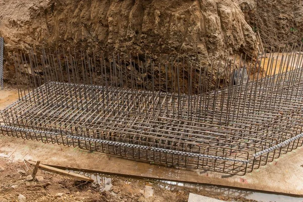 Ijzeren Betonwapening Voor Bouw Van Funderingen Ijzeren Draad Voor Gebruik — Stockfoto