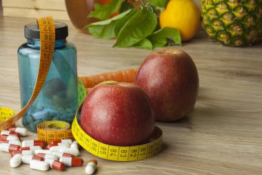 Diyet gıda, elma suyu, sebze ve meyve, kavram diyet, vitamin takviyeleri, ek