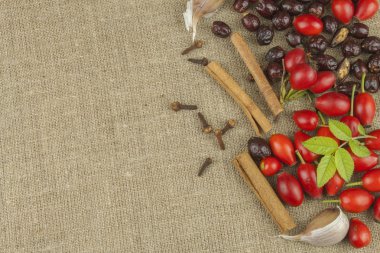 Doğal eczane. Grip ve soğuk algınlığı için geleneksel ilaç. Hastalığın doğal tedavisi. Metin için yer. Bir grip salgını. Ev eczane. Kanıtlanmış tedavi. Kuşburnu çayı, bal ve limon.