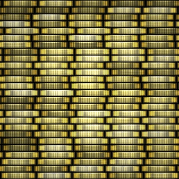 Goldmünzen. Coin Stack nahtlose Textur - Münzen in Säulen. — Stockfoto