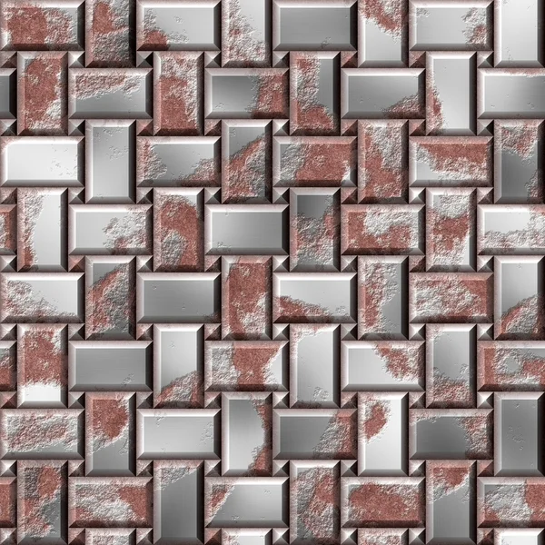 Rostige Stahlplatten. Eiserne Verteidigung. rüstungsnahtloser Texturhintergrund - Textur für kontinuierliche Replikation. — Stockfoto