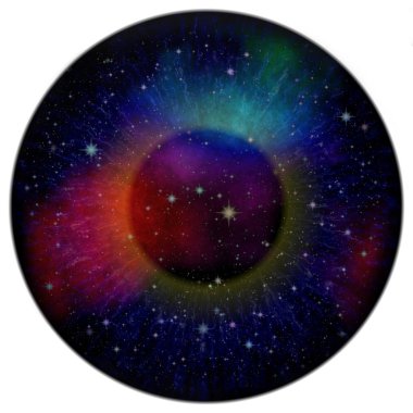 Dış uzaya arıyorum. Göz astronomi. Derin uzay bilimsel keşfi.