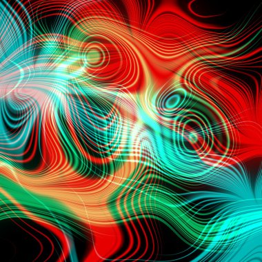 Arka plan olarak soyut plazma boşalımı. Psychedelic renkli görüntü. Siyah arka plan üzerine soyut parlak plazmatik doku.