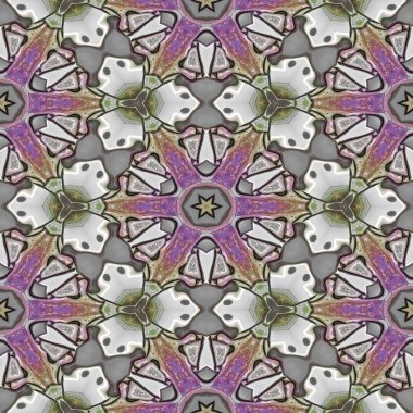 Seamless pattern with abstract motif like a kaleidoscope. Abstract psychedelic kaleidoscope of color in the theme.