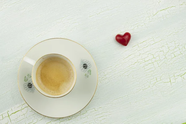 Romantic desire to VALENTINES DAY. Coffee, cards and gift of love. Write for You. — Stock Photo, Image
