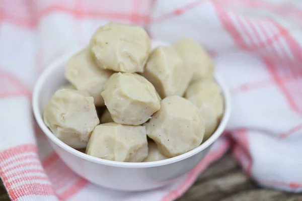 Boulette Viande Sur Bol Boulette Viande Avec Porc Ingrédient Pour — Photo