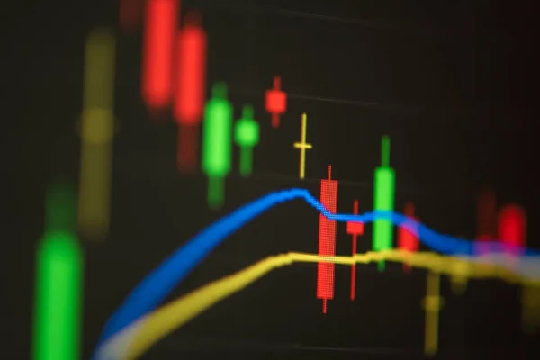 Mercado Valores Gráfico Digital Gráfico Negocio Indicador Bolsa Valores Análisis —  Fotos de Stock