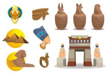 Mısır vektör grafik karikatürünü ayarla