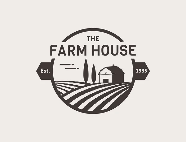 Farm-House-Vektor-logo. — Stockvektor