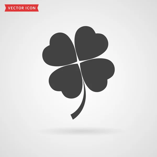 Lucky shamrock ikona. — Stockový vektor