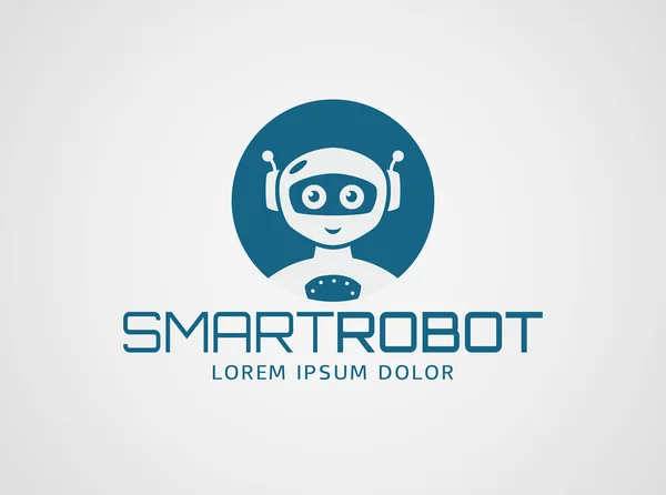 Slimme robot logo. Vector symbool. — Stockvector