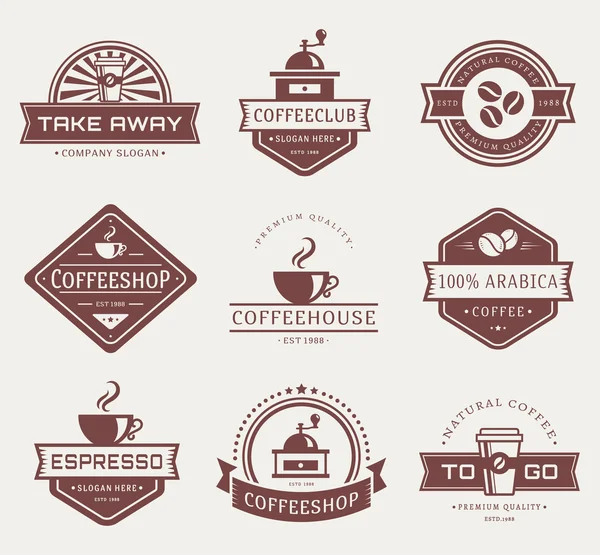 Koffie vector logo. — Stockvector