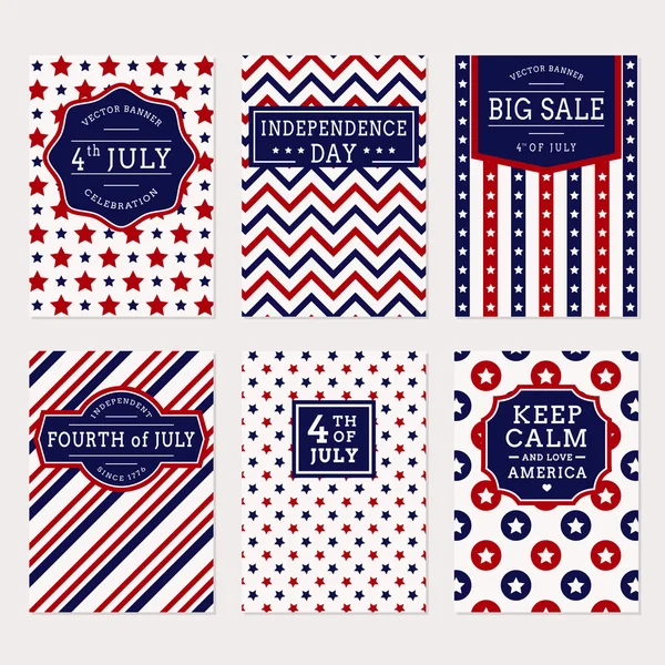 4th July banner set Vector Graphics