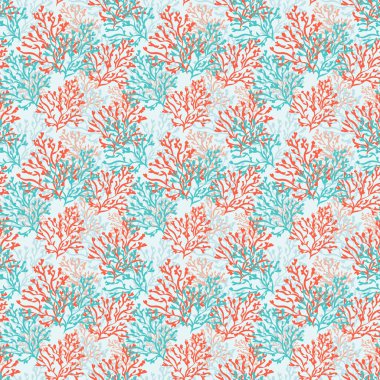 Vektör Dikişsiz desen mercan ile.