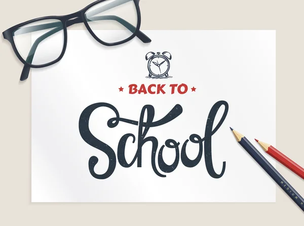 Terug naar school banner — Stockvector