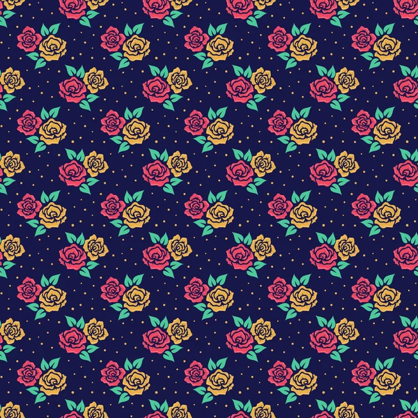 Seamless  pattern with flowers — Stock Vector