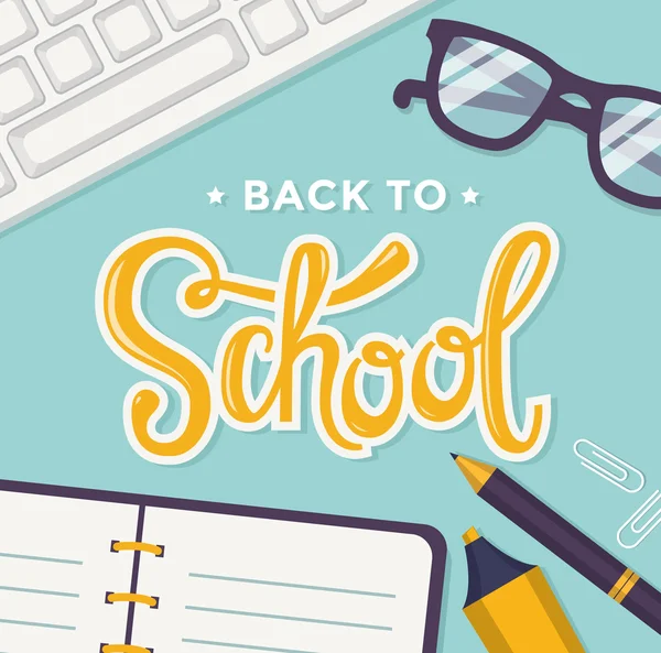 Terug naar school template — Stockvector