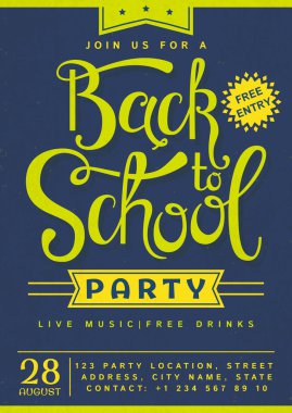 geri okul Parti Davetiyesi