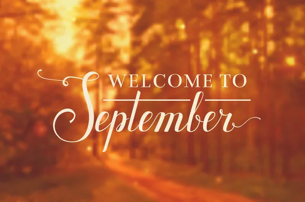 Καλώς ήλθατε στο φόντο του Σεπτεμβρίου — Διανυσματικό Αρχείο