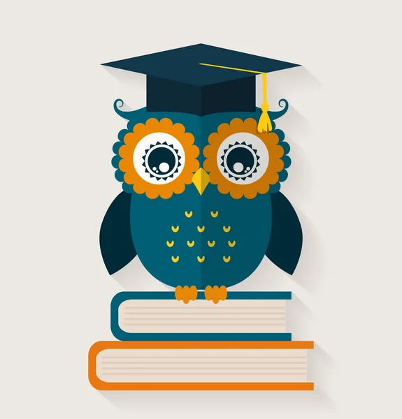 Illustration du sage hibou — Image vectorielle