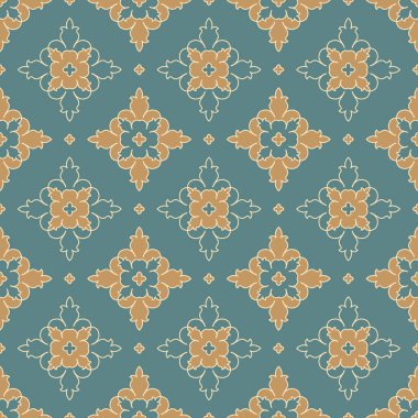 Eski, dikişsiz desen. Soyut vektör süsü.