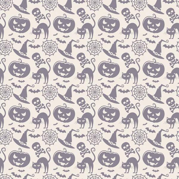 Halloween naadloze patroon. vector achtergrond. — Stockvector