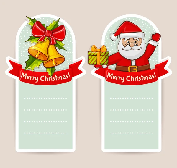 Bannières de Noël avec espace pour le texte. Ensemble vectoriel . — Image vectorielle