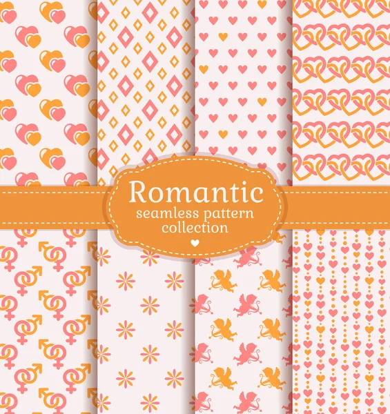 Sevgi ve romantik Dikişsiz desen. Vektör set.