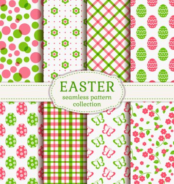 Mutlu Paskalyalar! Vektör Dikişsiz desen.