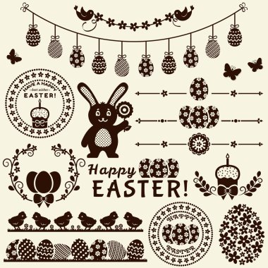 Happy Easter! Vector design elements. vector Happy Easter! Vector design elements. vector