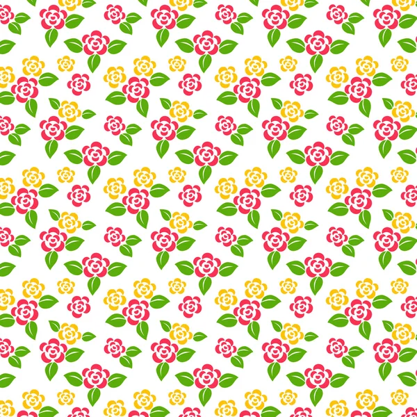 Vector floral achtergrond. naadloze patroon. — Stockvector