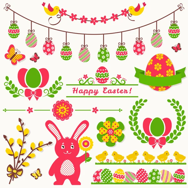 Happy Easter! Vector design elements. Stock Illustration