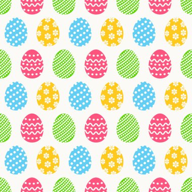 Paskalya yumurta ile seamless modeli. Vektör arka plan.