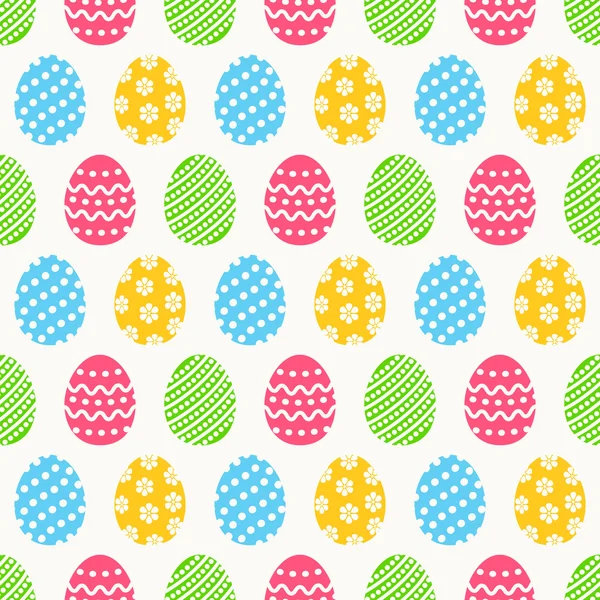 Easter seamless pattern with eggs. Vector background. — Stock Vector