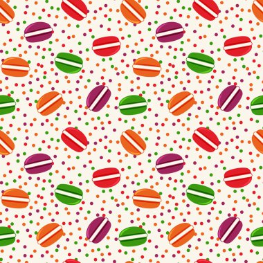 Vektör macaroons ile seamless modeli.