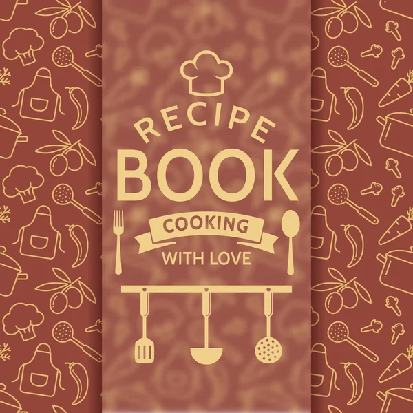 Recipe book. Vector card. — Stock Vector