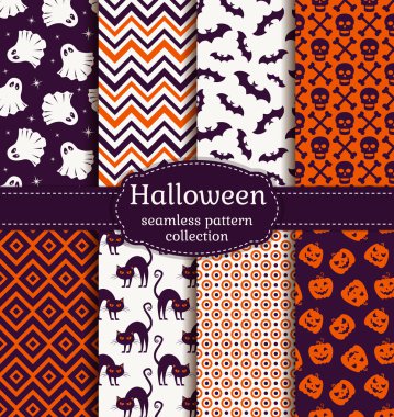 Cadılar Bayramı Dikişsiz desen.