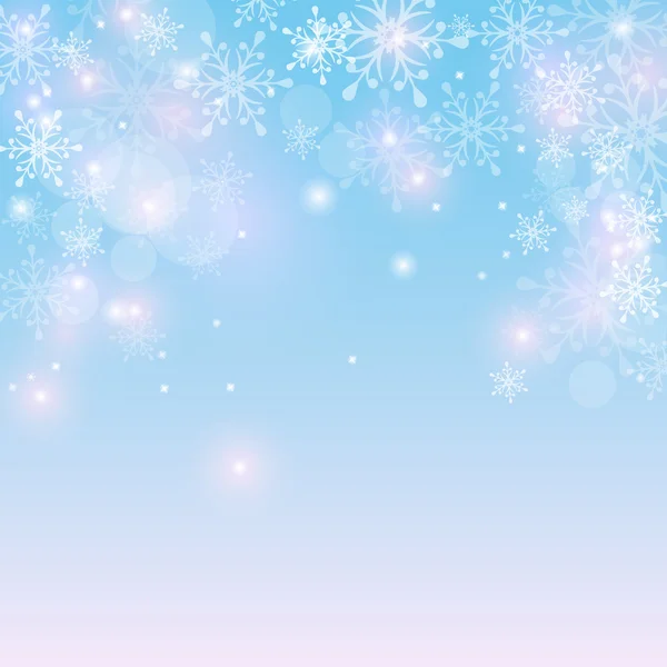 Background with snowflakes and copyspace. — Stock Vector