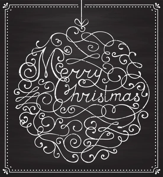 Chalkboard Christmas card — Stock Vector