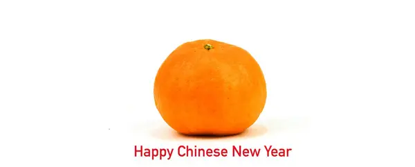 Orange with Chinese New Year Wish — Stock Photo, Image