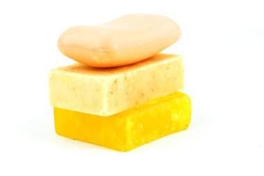 Beyaz arka plan üzerinde izole sabunlar