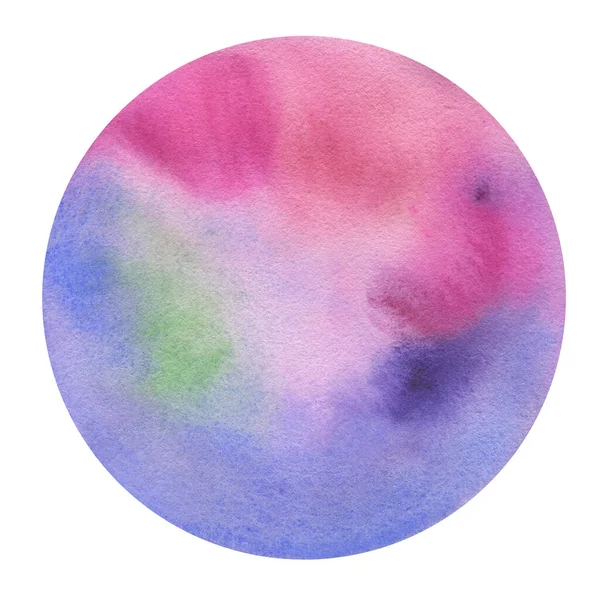 Watercolor Vibrant Circle Blue Pink Purple Bubble Hand Drawn Illustration — 스톡 사진